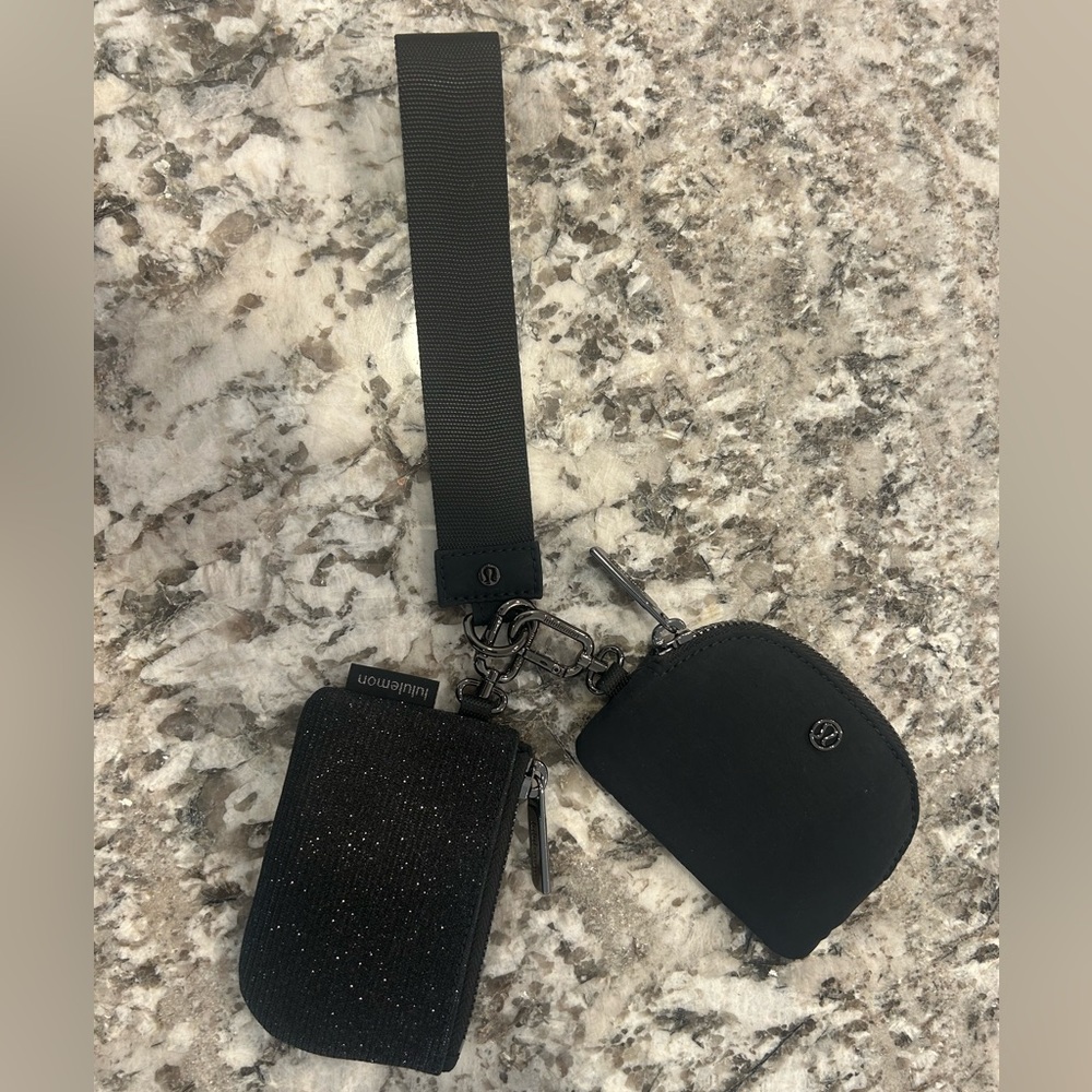 lululemon athletica Black Clutch and Wristlet Set